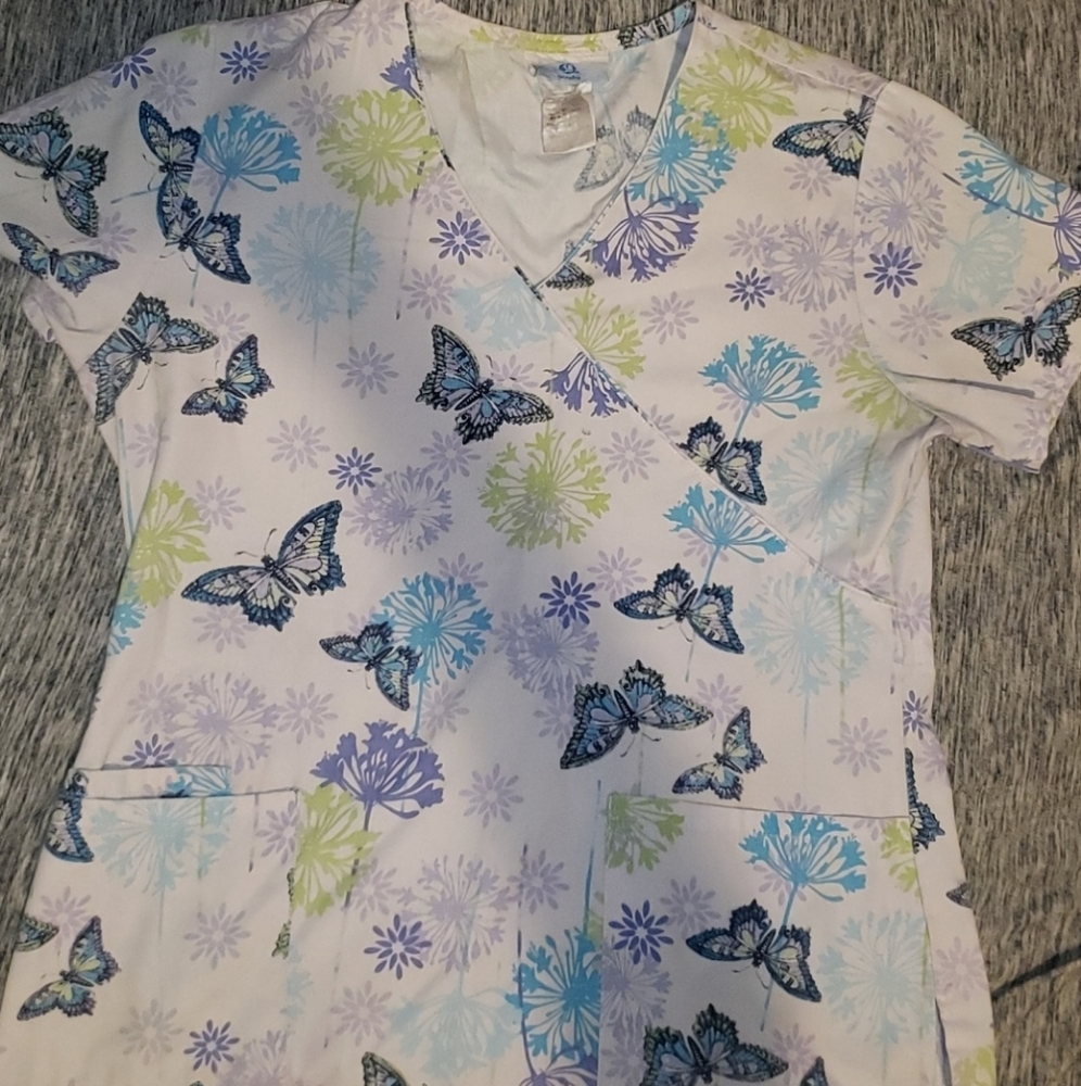 Butterfly Scrub Top